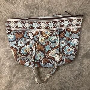 Vera Bradley Brown and Blue Floral Tote